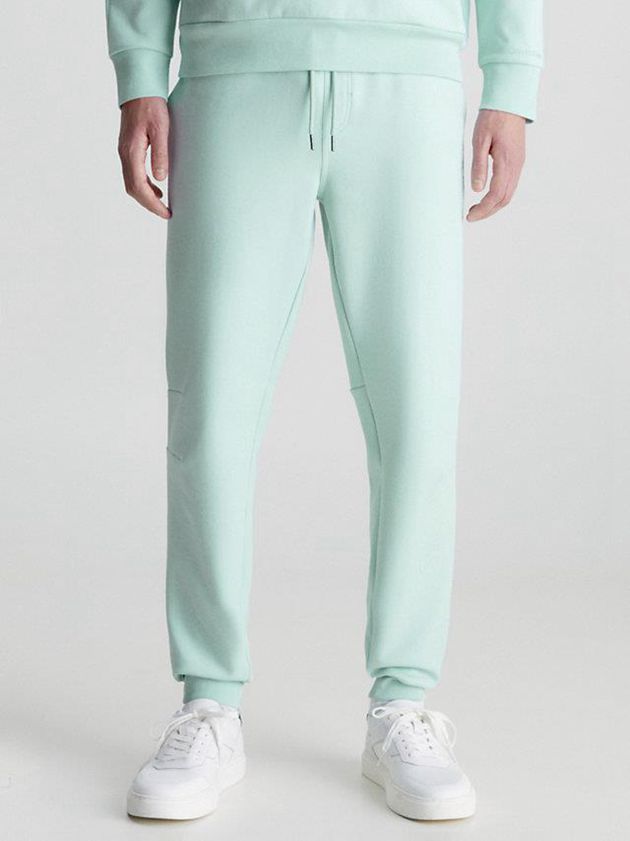 Calvin Klein USA Relaxed Organic Cotton Mens Joggers Turquoise 1062954-IP